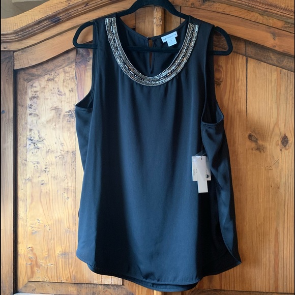 Liz Claiborne Tops - Liz Claiborne dressy black sleeveless top NWT